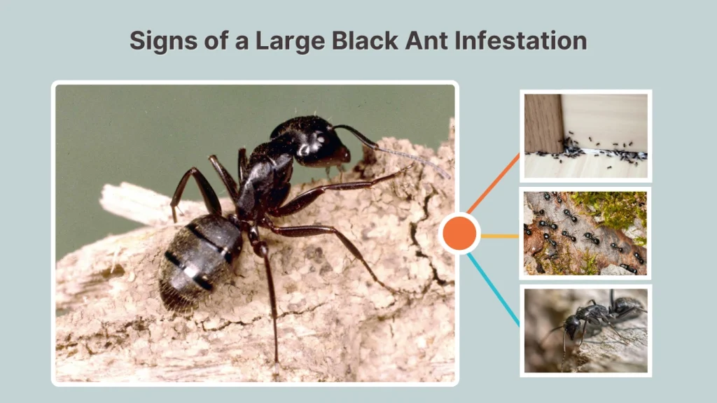 Signs of a Large Black Ant Infestation