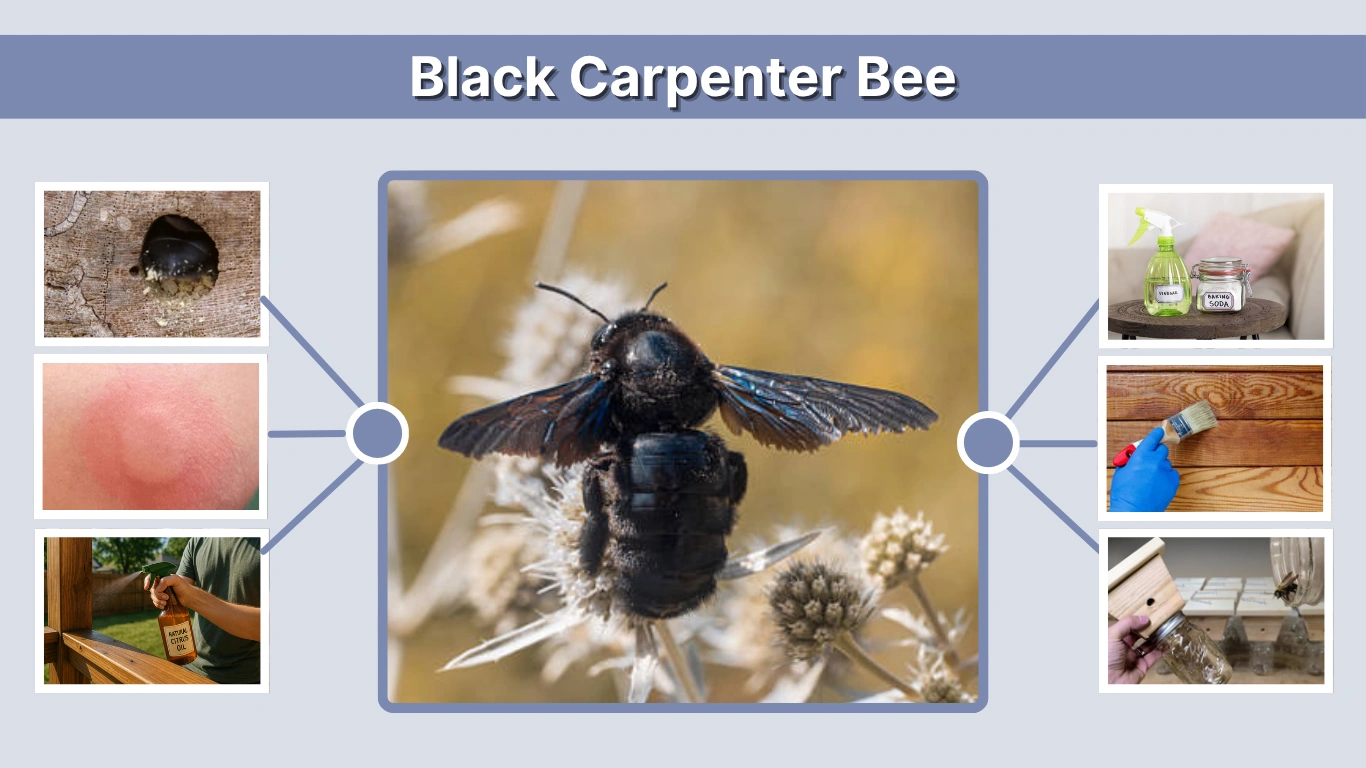 Black Carpenter Bee Identification, Behavior, and Control Guide