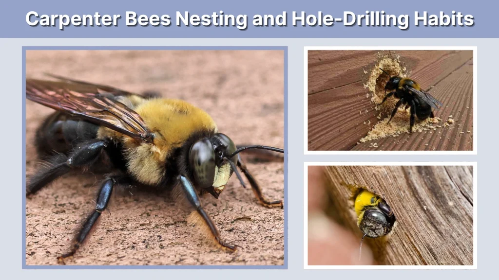 Carpenter Bees Nesting and Hole-Drilling Habits