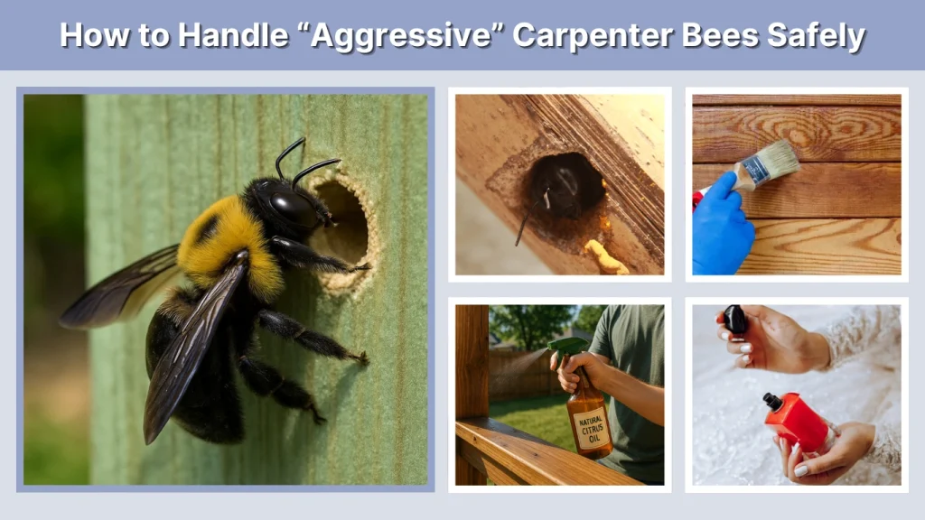 How to Handle “Aggressive” Carpenter Bees Safely