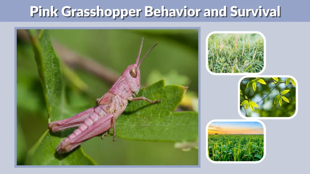 Pink Grasshopper Behavior and Survival