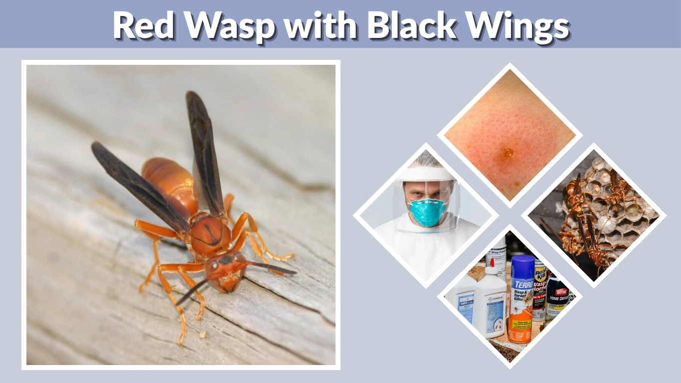 Red Wasp with Black Wings Identification, Facts, and Sting Guide