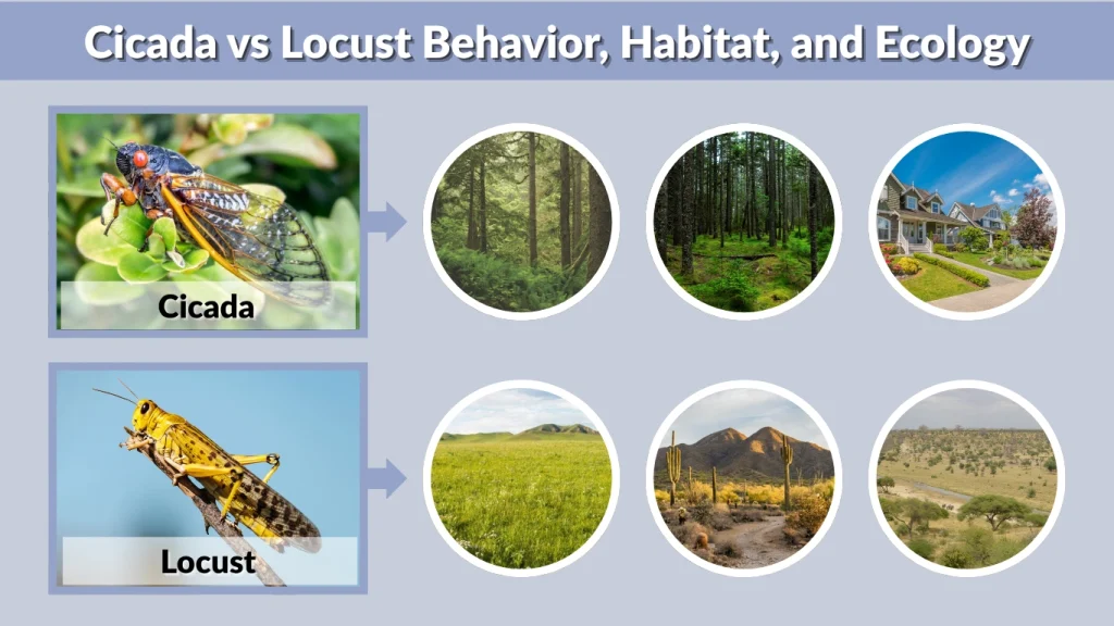 Cicada vs Locust Behavior, Habitat, and Ecology