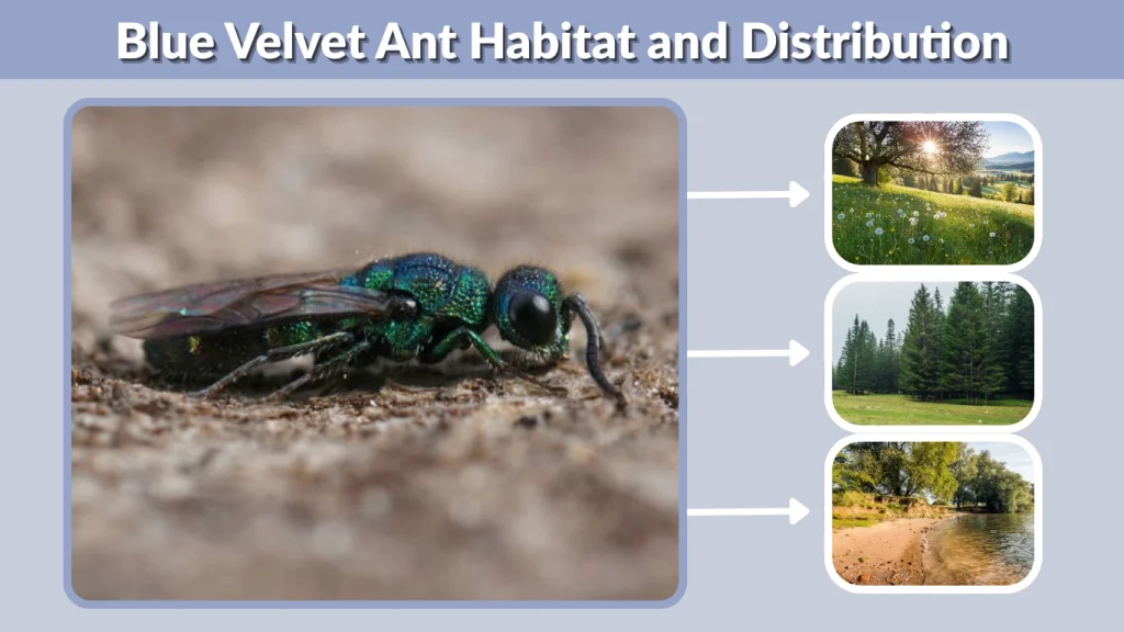 Blue Velvet Ant Habitat and Distribution