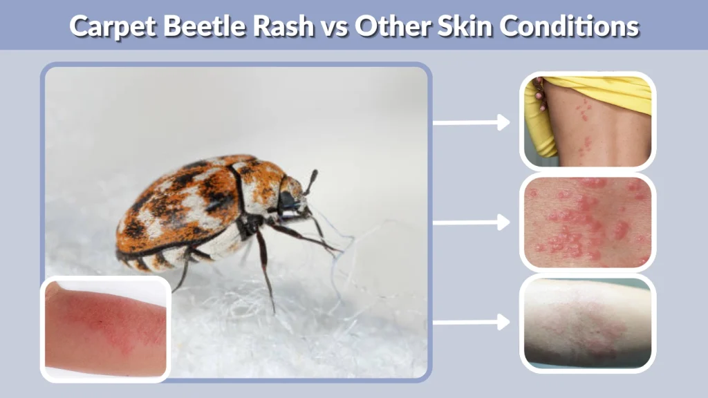 Carpet Beetle Rash vs Other Skin Conditions
