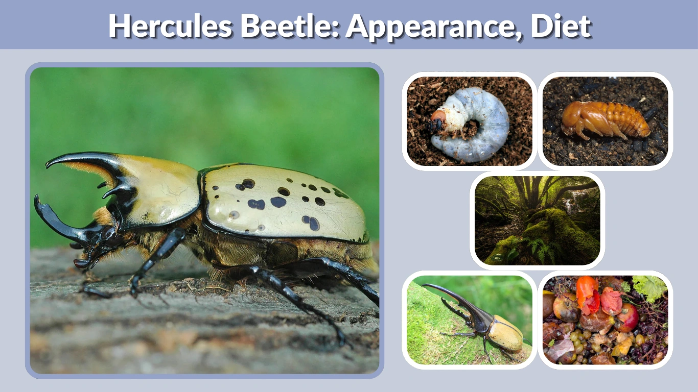 Hercules Beetle Appearance, Diet, and Life Cycle