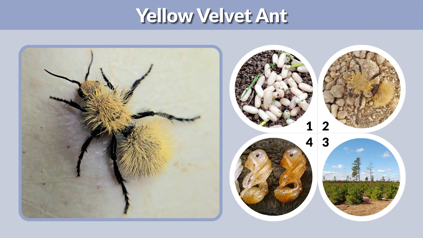 Yellow Velvet Ant Identification, Sting, Habitat, Life Cycle, and Facts