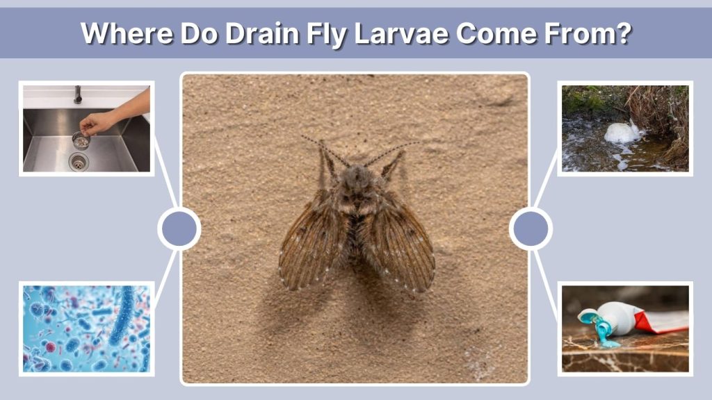 Where Do Drain Fly Larvae Come From?
