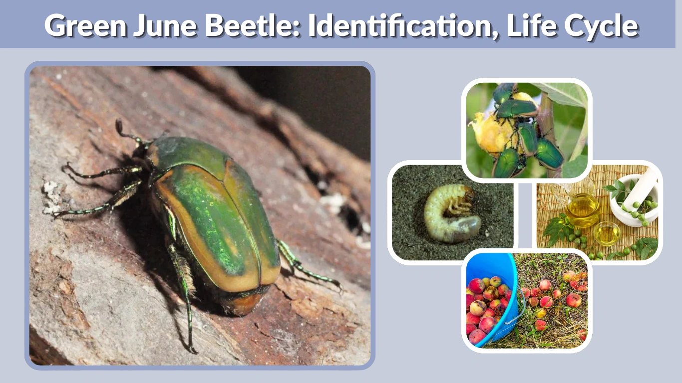 Green June Beetle Identification, Life Cycle, Damage & Control Guide