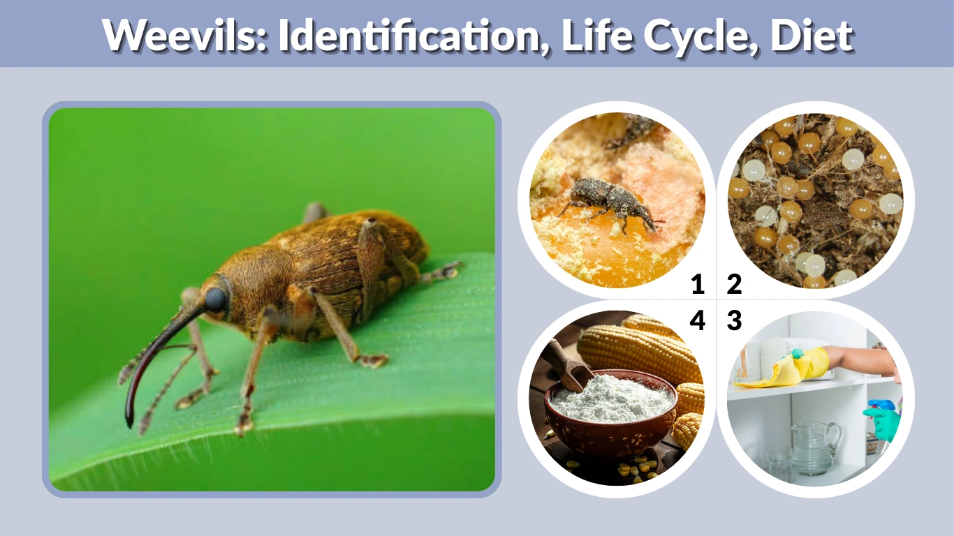Weevils Identification, Life Cycle, Diet, and How to Get Rid of Them