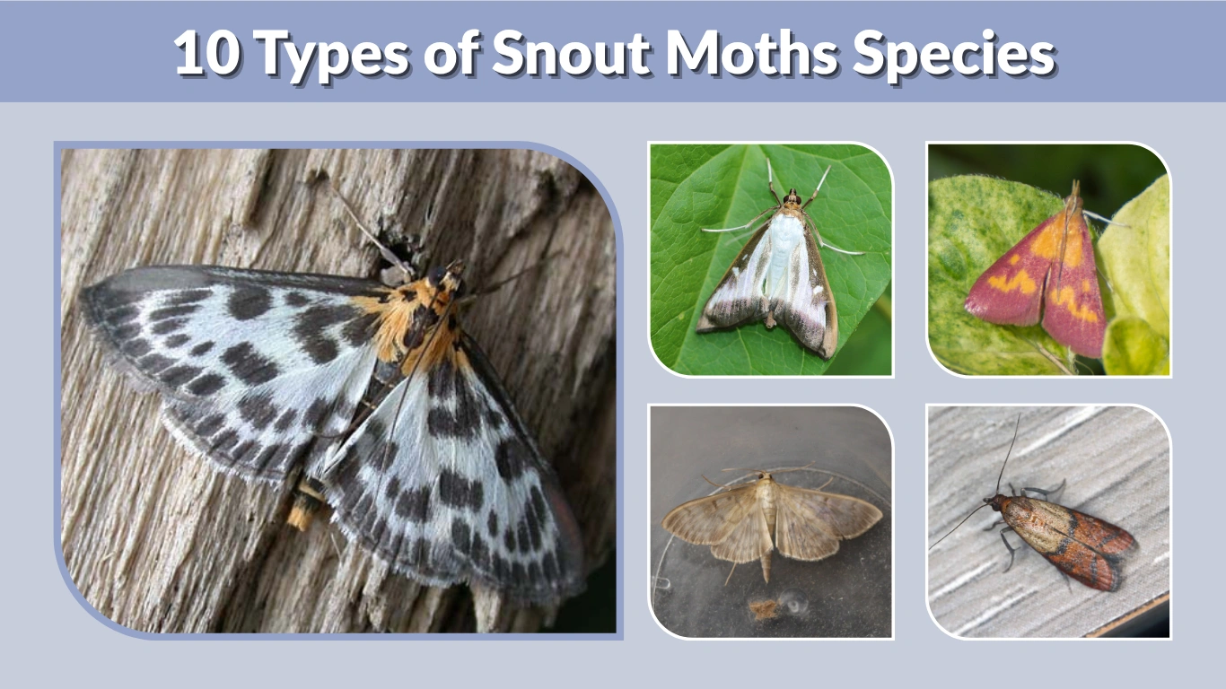 10 Types of Snout Moths Species, Identification &amp; Pictures
