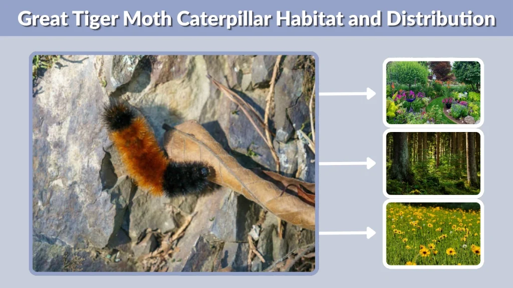 Great Tiger Moth Caterpillar Habitat and Distribution