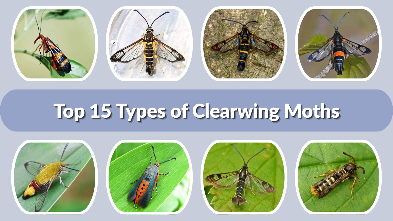 Top 15 Types of Clearwing Moths for Nature Lovers (ID &amp; Pictures)