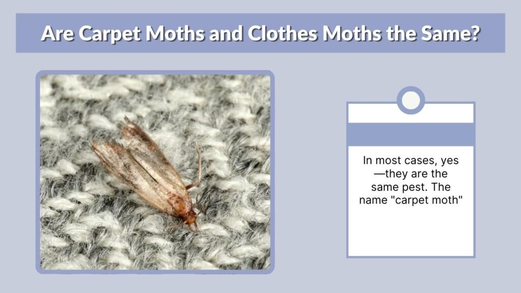 Are Carpet Moths and Clothes Moths the Same?