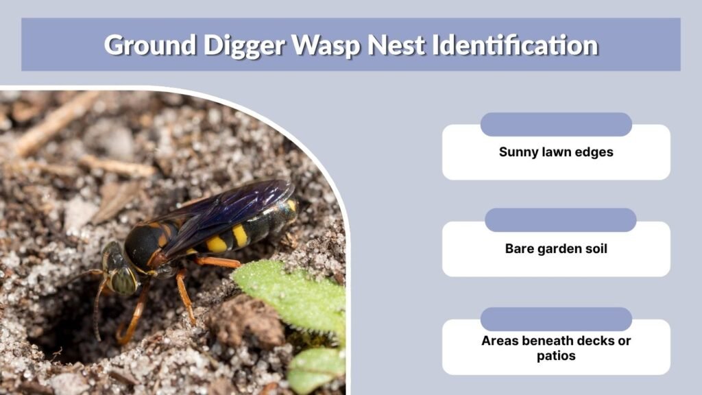 Ground Digger Wasp Nest Identification