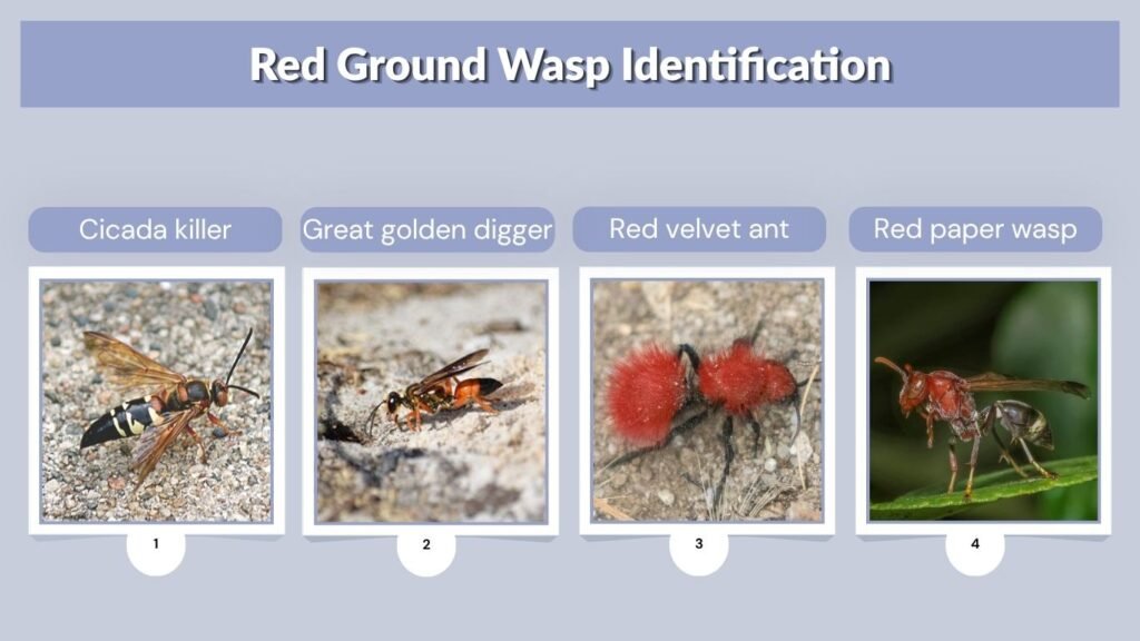 Red Ground Wasp Identification