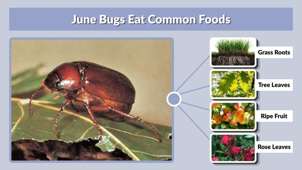 June Bugs Eat Common Foods