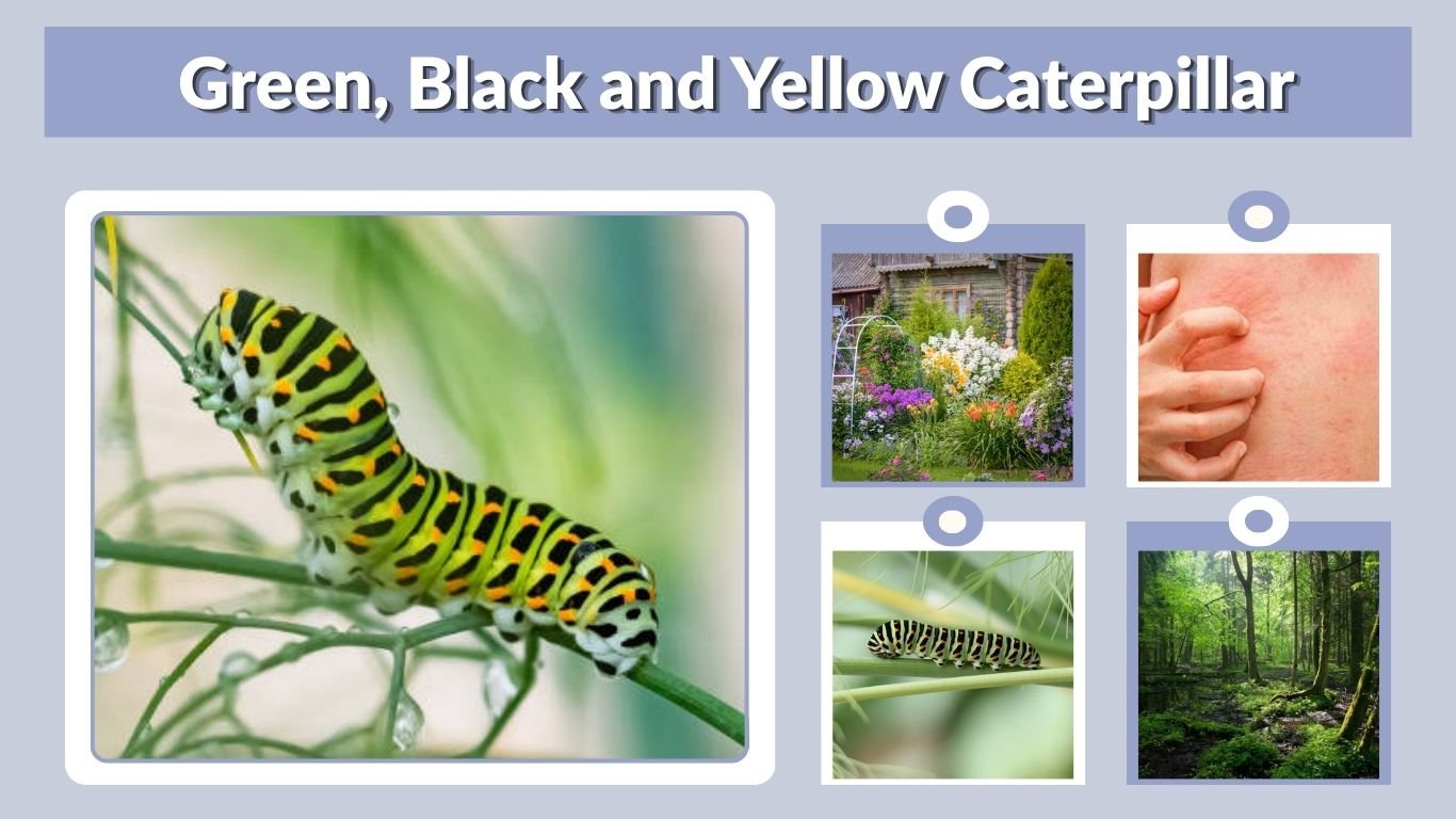 Green, Black and Yellow Caterpillar Identification Guide