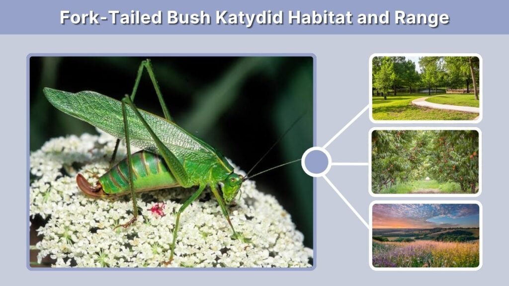 Fork-Tailed Bush Katydid Habitat and Range