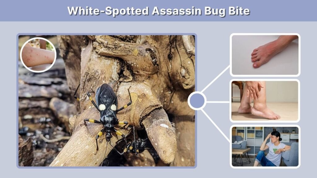White-Spotted Assassin Bug Bite