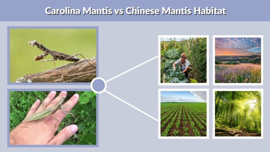 Carolina Mantis vs Chinese Mantis Habitat