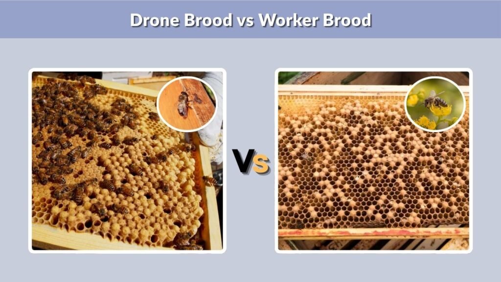Drone Brood vs Worker Brood