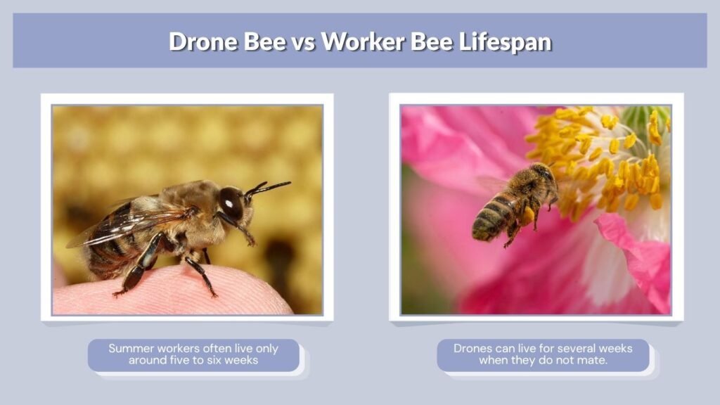 Drone Bee vs Worker Bee Lifespan