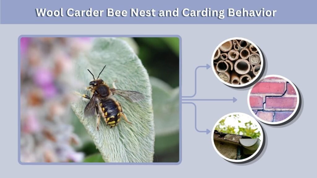 Wool Carder Bee Nest and Carding Behavior