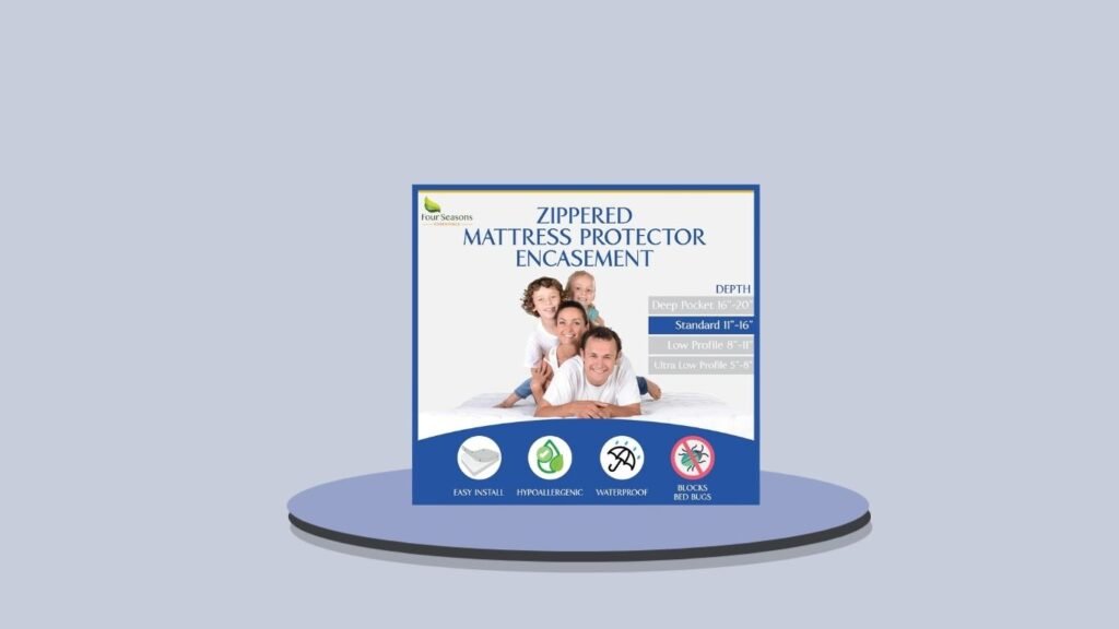  Waterproof Zippered Mattress Protector Encasement