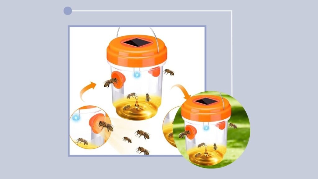 Kittmip Solar-Powered Reusable Wasp Trap