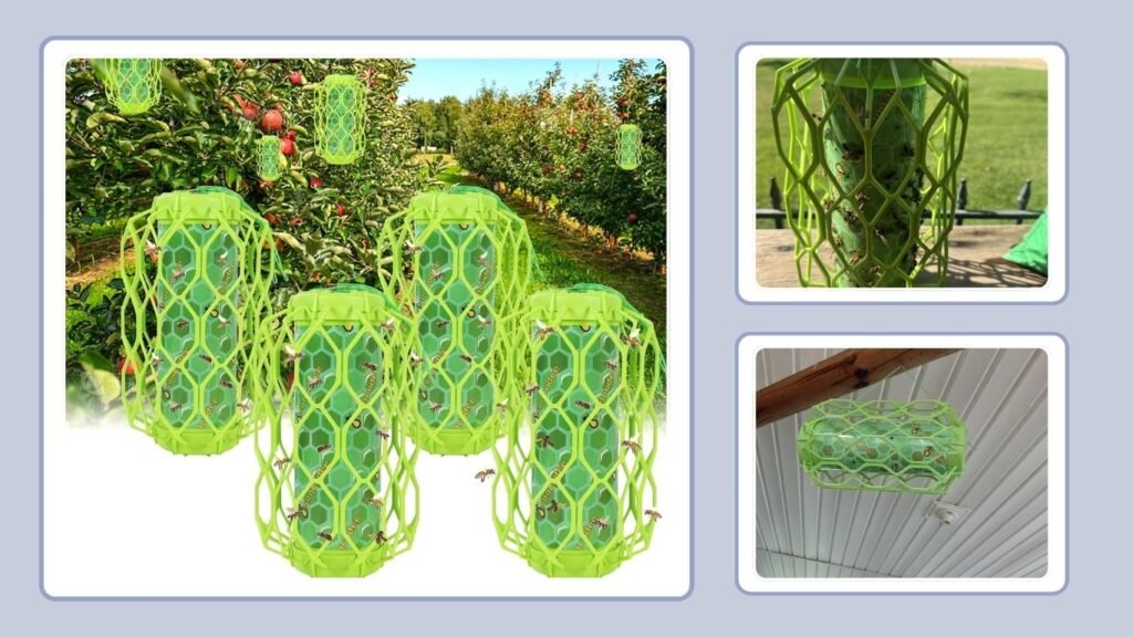 Sancodee Upgraded Reusable Carpenter Bee & Wasp Trap