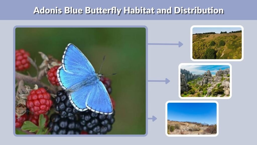 Adonis Blue Butterfly Habitat and Distribution