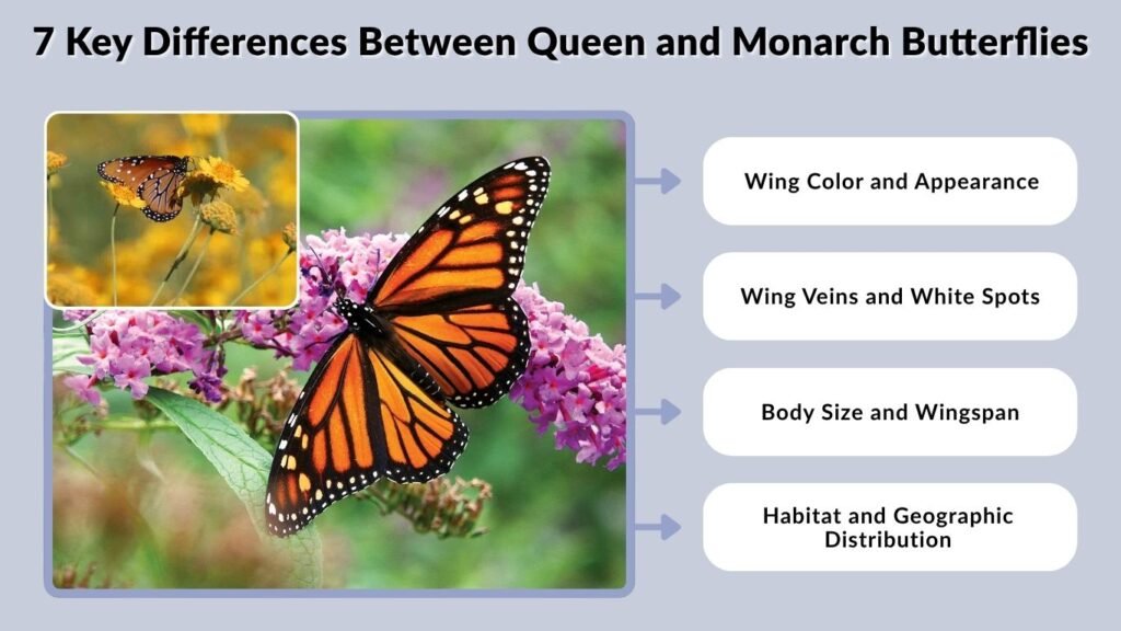 7 Key Differences Between Queen and Monarch Butterflies