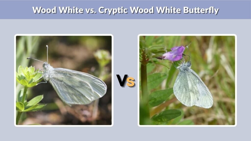 Wood White vs. Cryptic Wood White Butterfly