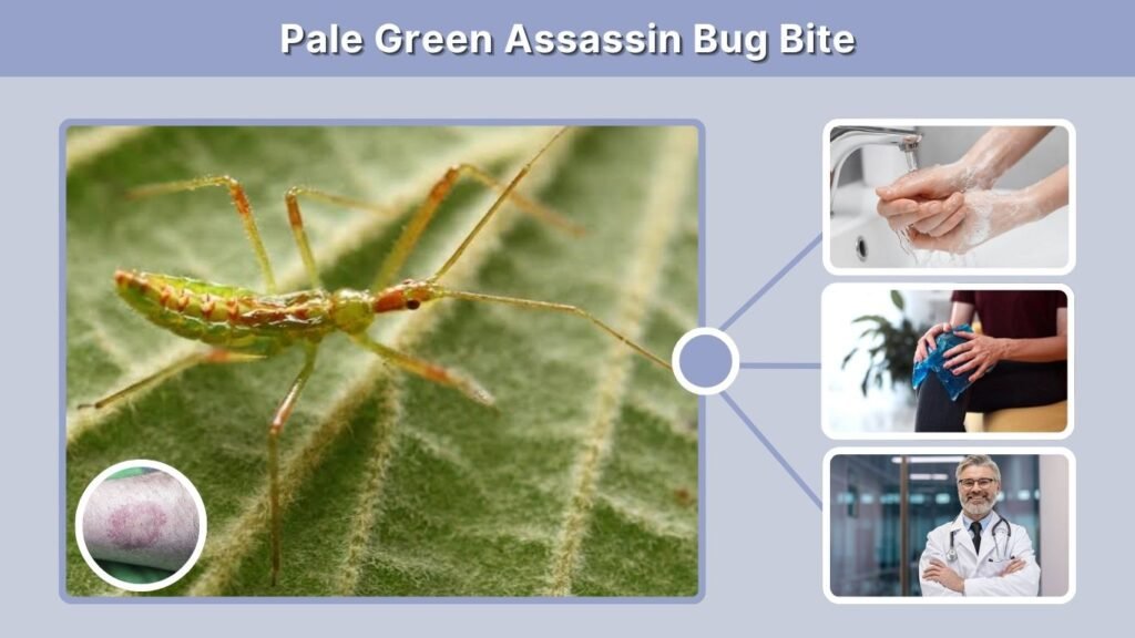 Pale Green Assassin Bug Bite