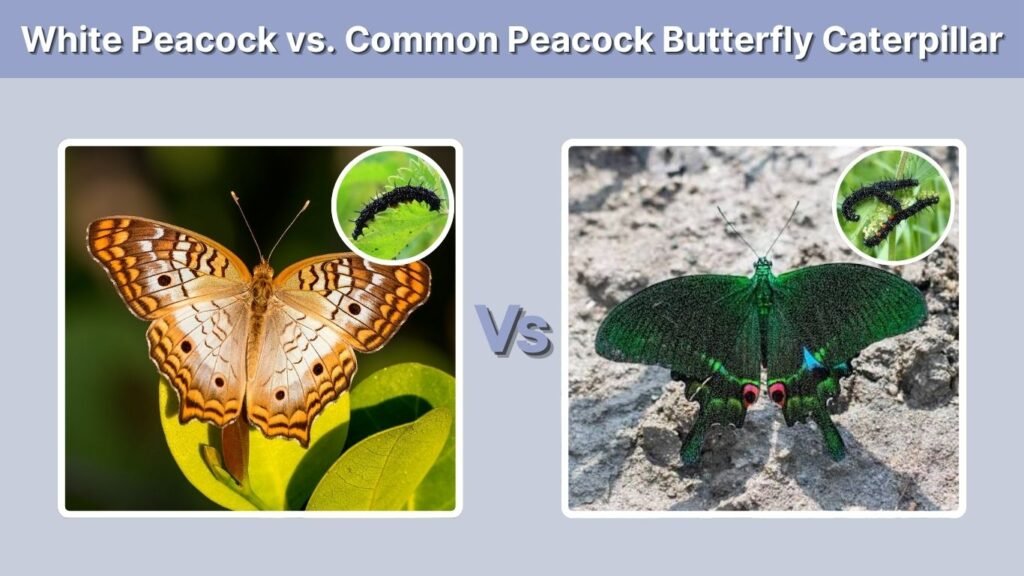 White Peacock vs. Common Peacock Butterfly Caterpillar