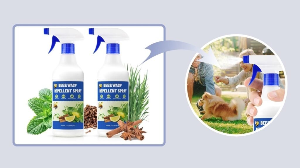 Natural Peppermint Bee & Wasp Spray for Patio