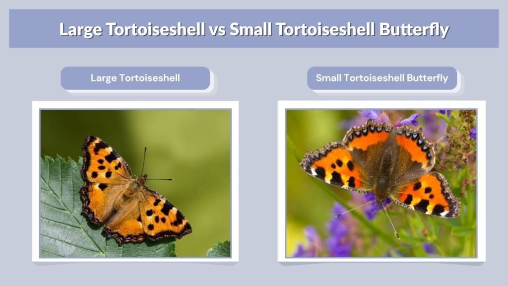 Large Tortoiseshell vs Small Tortoiseshell Butterfly