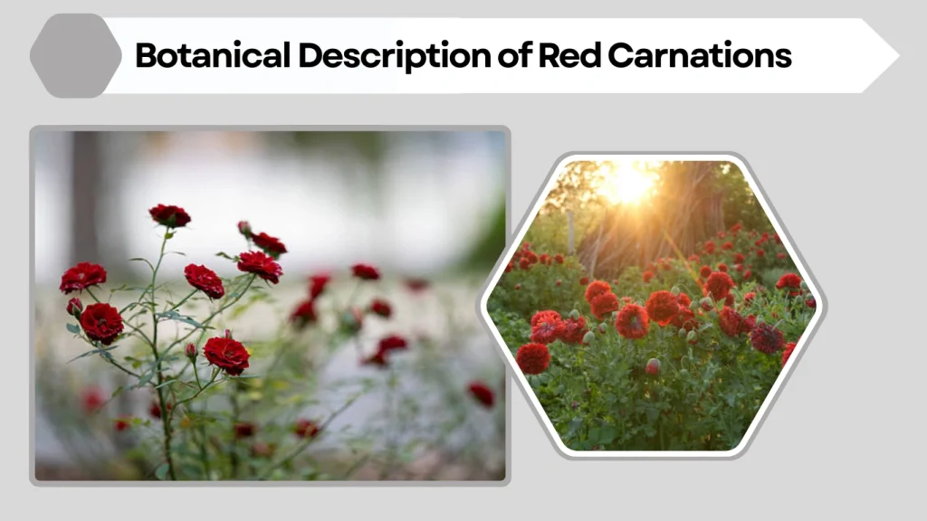 Botanical Description of Red Carnations