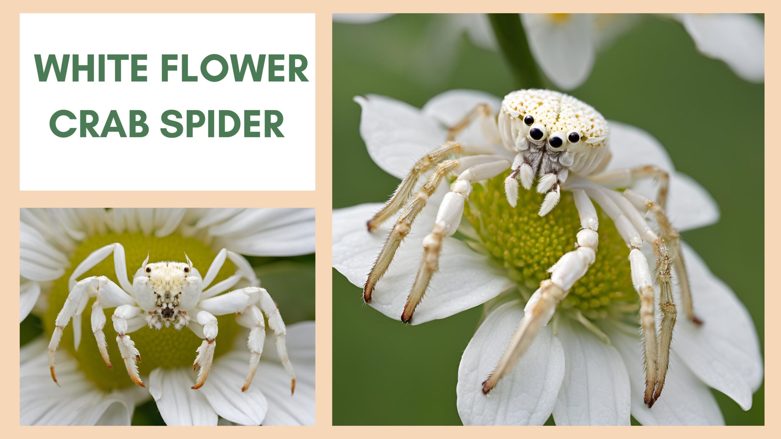 White Flower Crab Spider