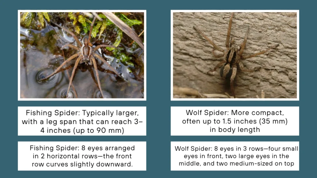 Fishing Spider vs Wolf Spider
