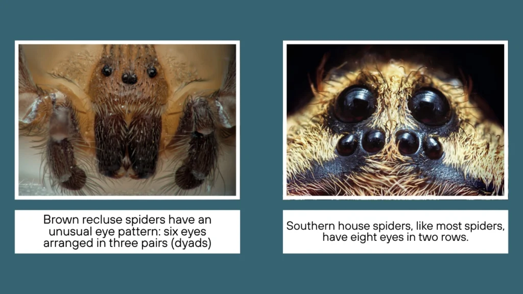 Southern House Spider vs Brown Recluse Eye Arrangement