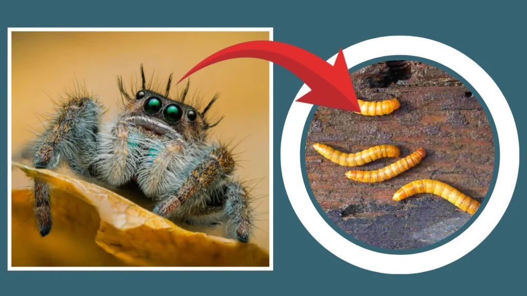 Can jumping spiders eat mealworms?