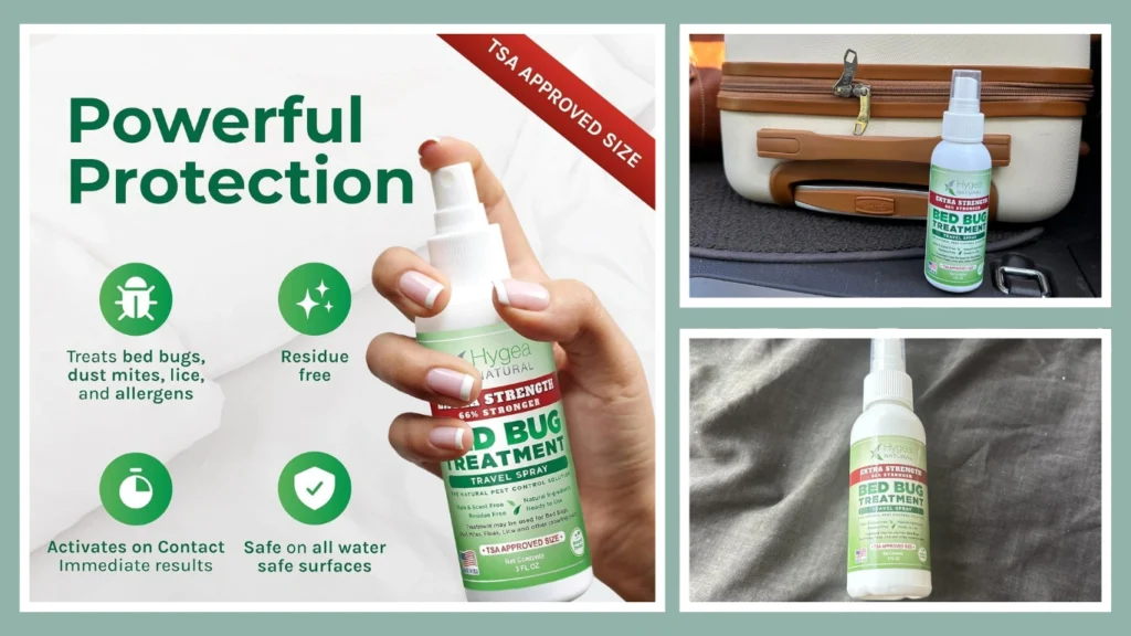 Hygea Natural Extra Strength Bed Bug & Mite Travel Spray – 3 oz