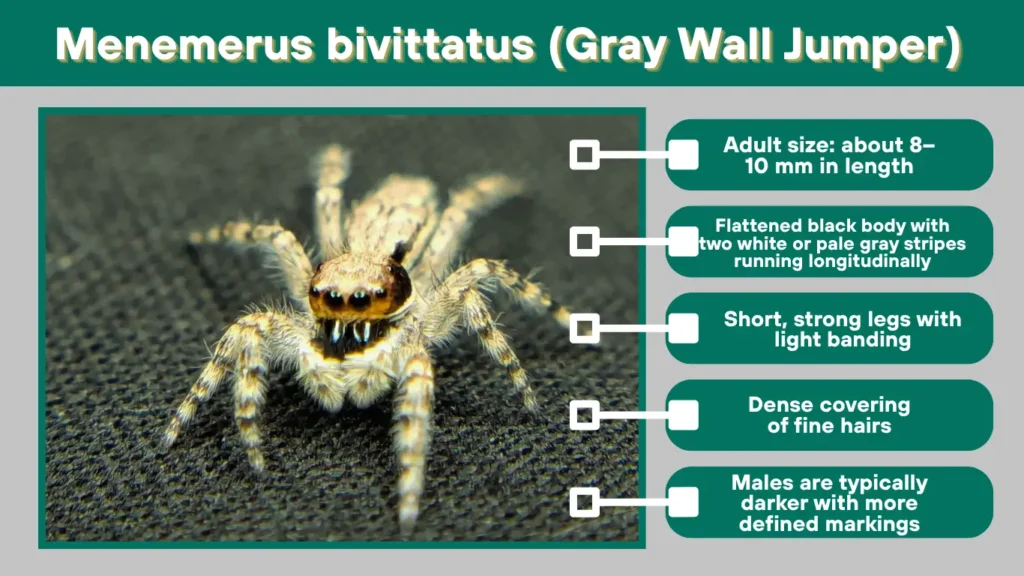 Menemerus bivittatus (Gray Wall Jumper)