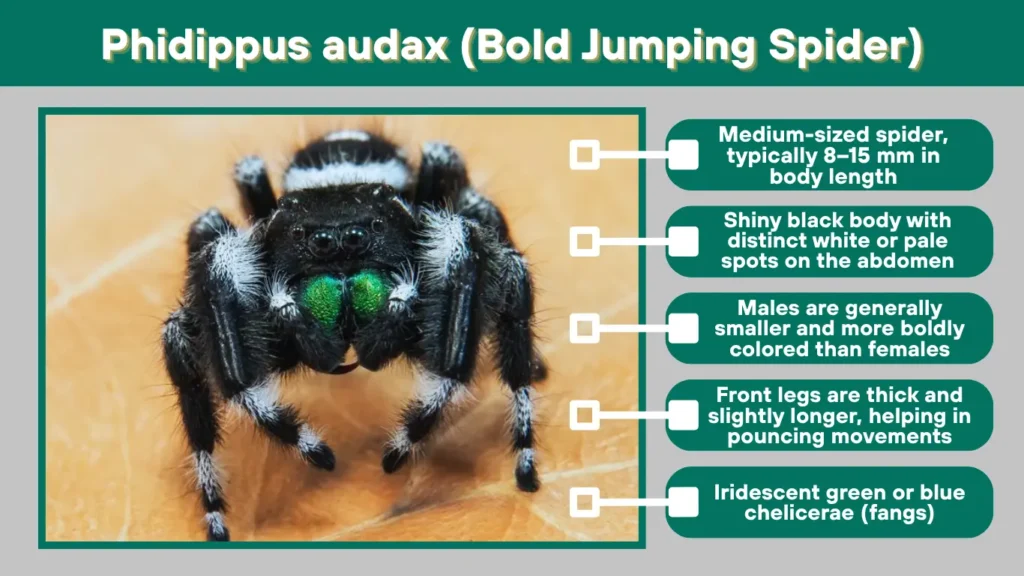 Phidippus audax (Bold Jumping Spider)