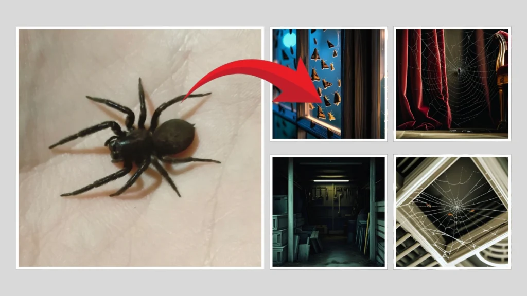 Black house spiders  Preferred Indoor Habitats