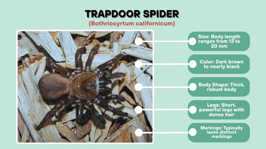 Trapdoor Spider (Bothriocyrtum californicum)