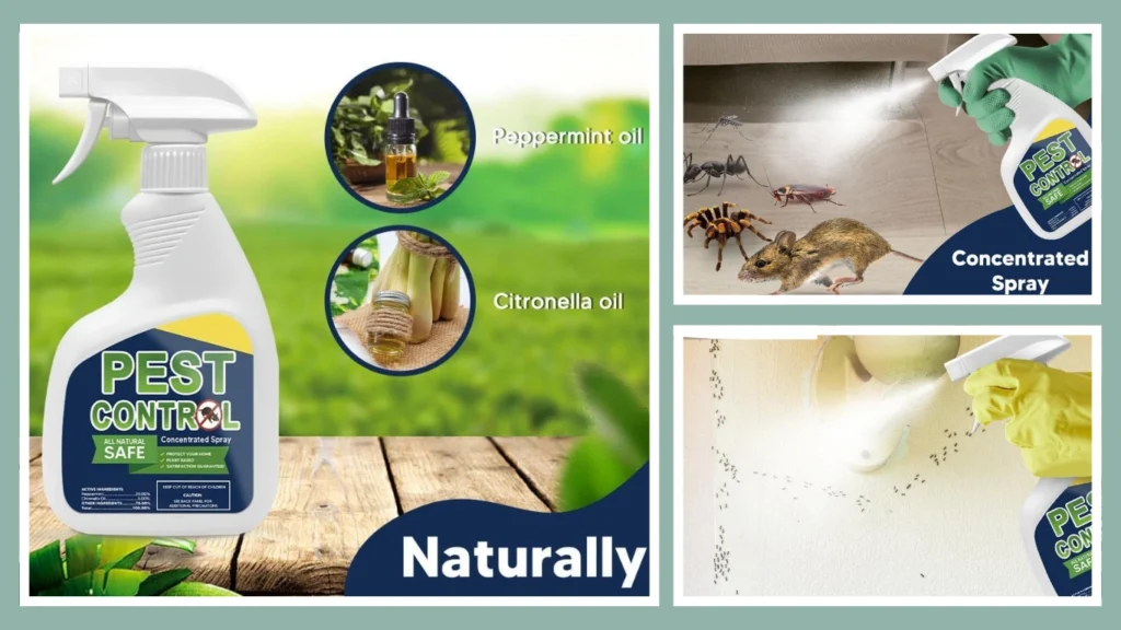 Ujxwqw Peppermint Pest Control Spray – All-in-One Spider & Rodent Repellent