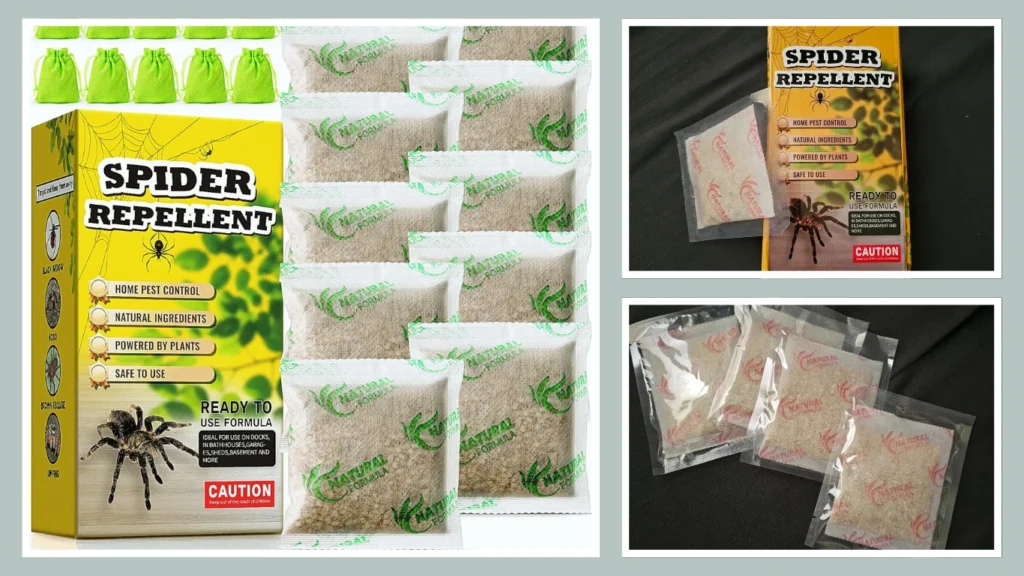 Natural Spider Repellent Pouches – Peppermint & Lemongrass (15-Pack)